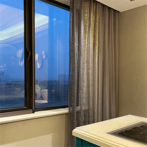 Modern Ombre Color Sheer Curtain with Sequins Shiny Voile Sheer Curtain 2 Panels - Bild 21 von 43
