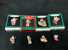 EUC Hallmark Keepsake Miniature Ornaments, Set of 4, See Item Description Below