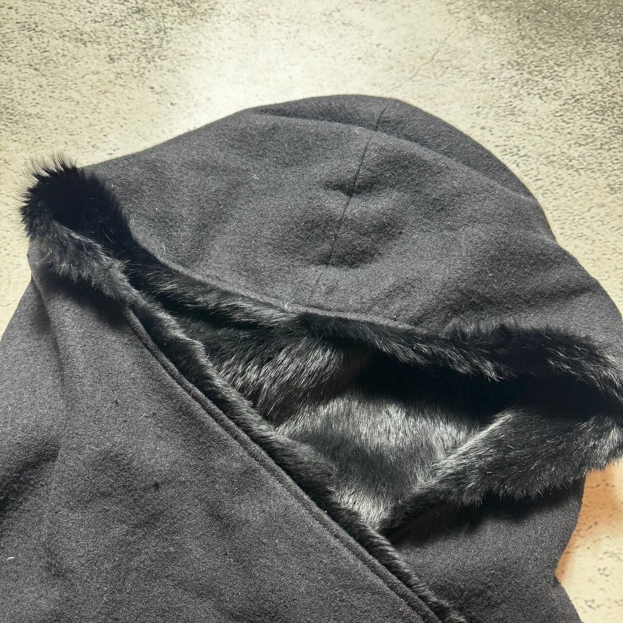 Helmut Lang Women's Black Asymmetric Jacket Leather Sleeves Size M very rare image 8