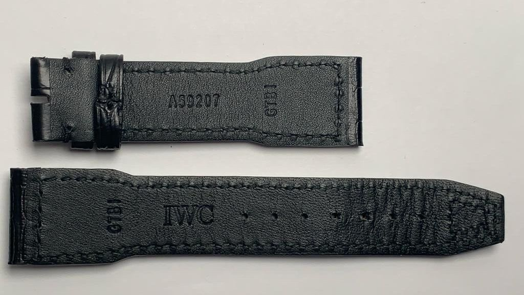 IWC純正レザーブラックアリゲーターストラップ20mm IWC Pilot IWA59207 21X18mm Black Alligator Strap Authentic OEM | eBay