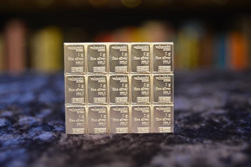 FIFTEEN(15) Valcambi Suisse ONE(1) Gram .999 Silver Bullion CombiBar™