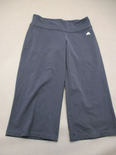 ADIDAS CLIMALITE Size M Womens Black Stretch Pull On Athletic Cropped Pants 400