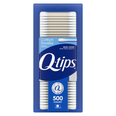 Q-tips Cotton Swabs For Hygiene and Beauty Care Original Cotton Swab 500 Pcs