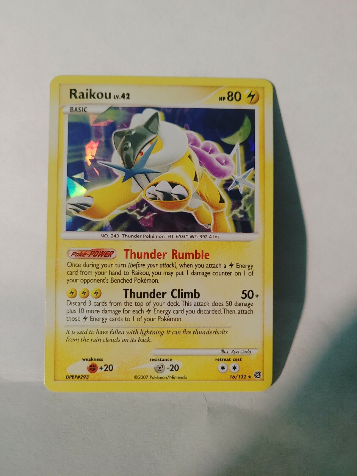 Pokemon Card⚡️ Raikou #16 (Cracked Ice Holo) Rare [Secret Wond. Deck  Exclus] LP