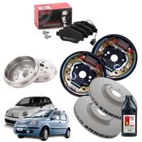 Set Bremsen A Trommelbremse Hinten Scheiben BeläGe Brembo Fiat 500 Panda 169