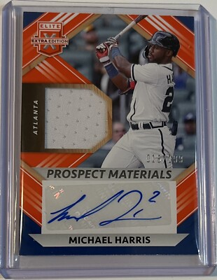 2022 Elite Extra Edition Michael Harris RC Relic and Auto 016/199 #PMS-MH Braves