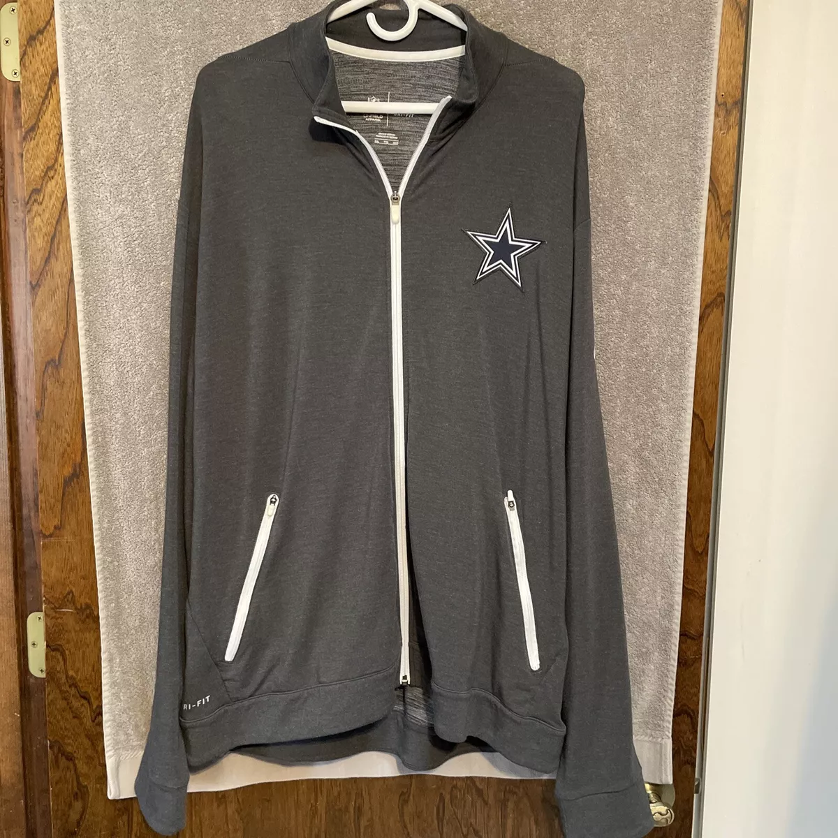 Nike Dallas Cowboys Sideline Dri Fit Touch Fleece Full Zip