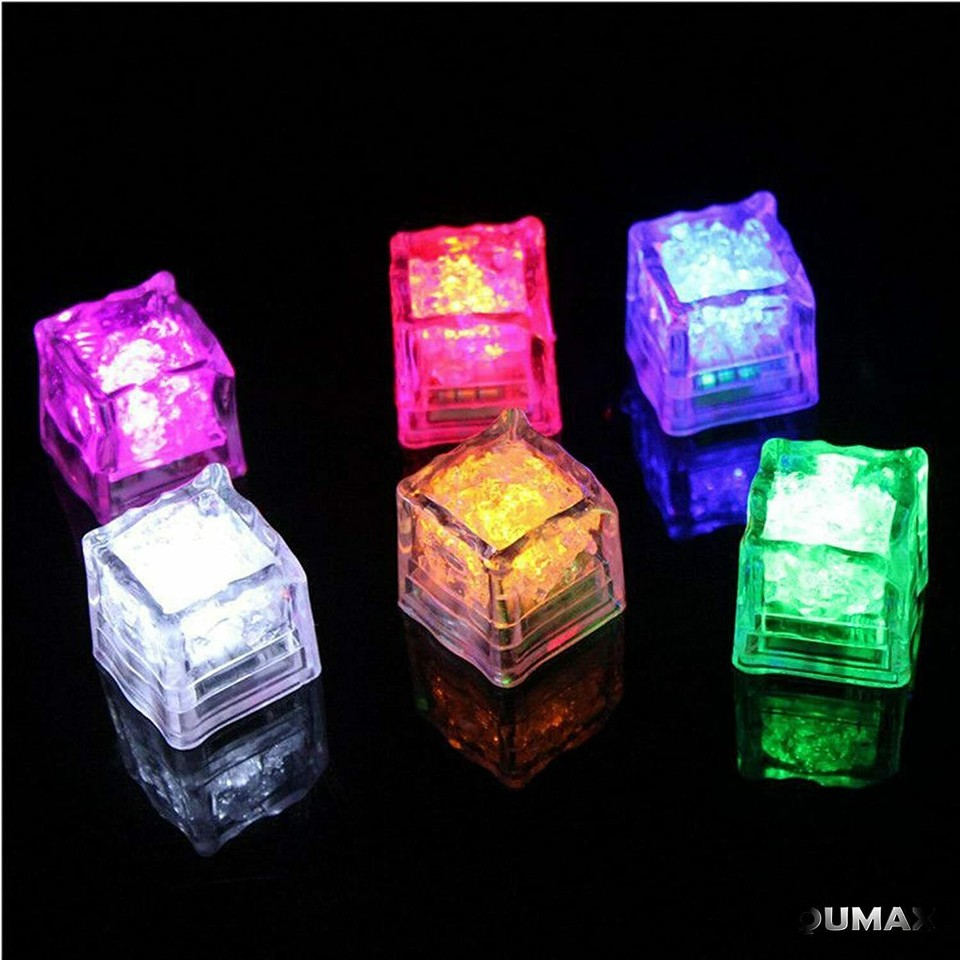 Ice Led ICE CUBES LEDS light up 24 - 120 Multicolor & flash ,drinks parties ...