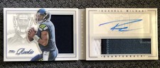 Russell Wilson Panini Rookie Playbook Double Patch Auto 77/149