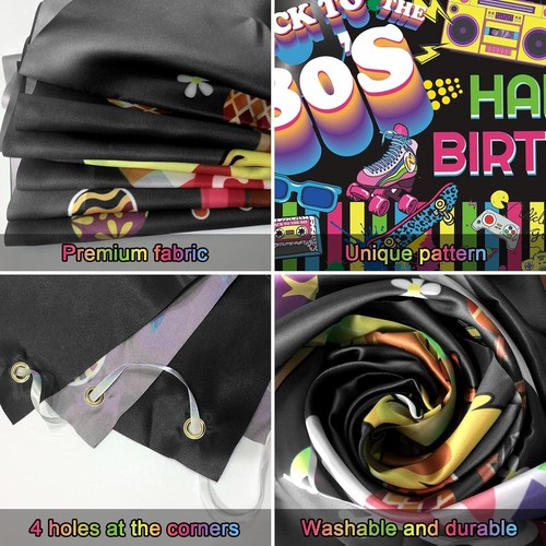 80er Party Banner, 80er Jahre Party Dekorationen, 80er Jahre Dekoration, Extr... - Bild 5 von 9