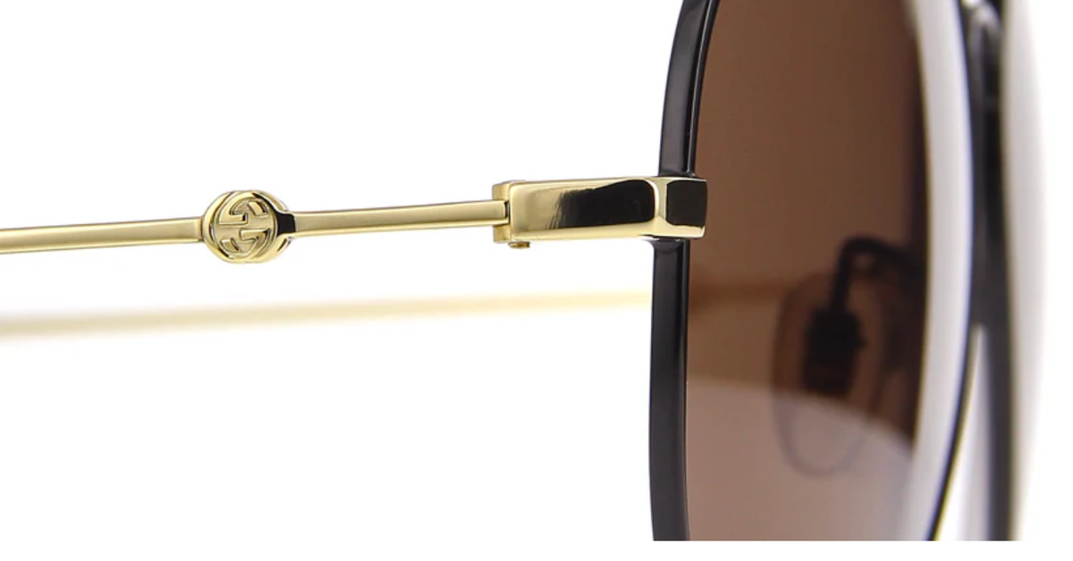 GUCCI GG0515S 003 60 サングラス ゴールド / ブラック Gucci GG0515S Black/Gold Prescription Sunglasses
