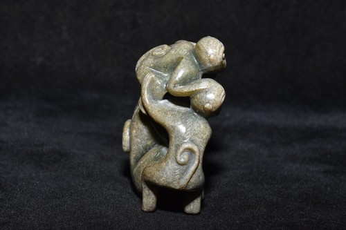 Chinese Antique Han Dynasty Ancient Jade Statues Jade Monkey Han 206 BC-220 AD - Picture 4 of 9