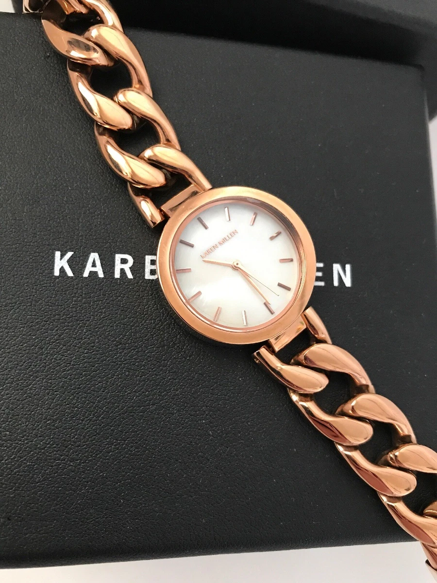 Rose gold watch chain hotsell bracelet