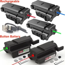 Tactical Low Profile Red Green Dot Laser Sight 20mm Picatinny Rail Rifle Handgun