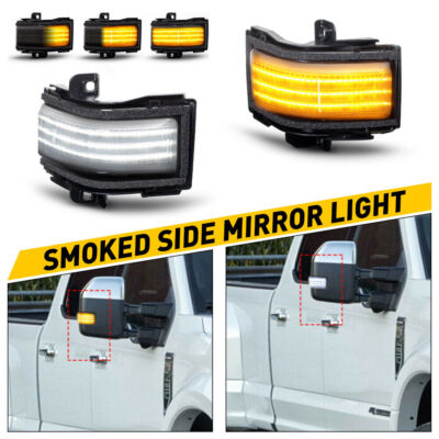 For 2017-2022 Ford F-Series Super Duty Switchback Side LED Mirror Marker Lamp