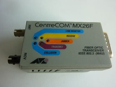 CenterCOM AT-MX26F  Fibre Optic Transceiver IEEE 802.3 (MAU) Allied Telesyn