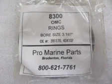 R39 ProMarine 8300 Piston Ring Set Replaces OMC 391170 OEM New Factory Boat Part