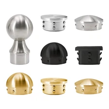 Stainless Steel Foot Rail End Caps for for 1", 1-1/2" & 2" OD Handrail Tube