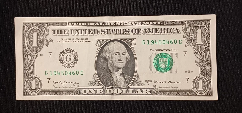 April 6, 1945 Birthday Note/Date Note Fancy Serial Number G19450460C - Image 2 of 3