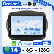 DAB+4G+HDMI For Jeep Renegade 2015-2020 Car Radio Android 14 GPS Sat Nav CarPlay