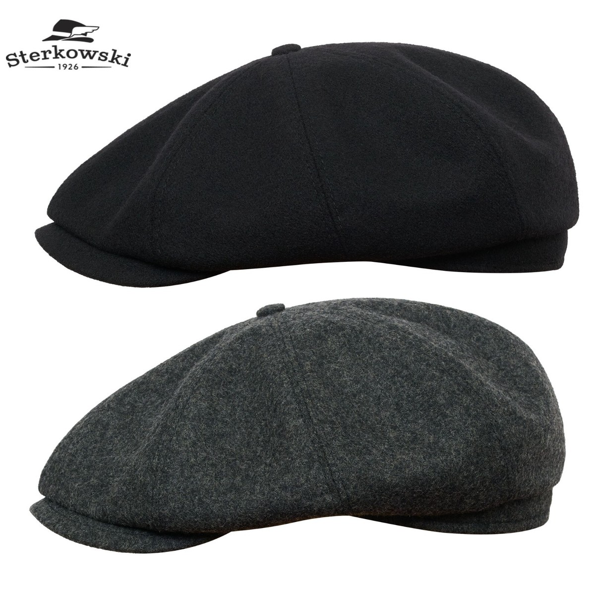 Sterkowski SHELBY 100% Wool Winter Peaky Cap Newsboy Vintage