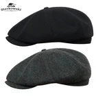 Sterkowski SHELBY 100% Wool Winter Peaky Cap Newsboy Vintage Bandit Wool Mens