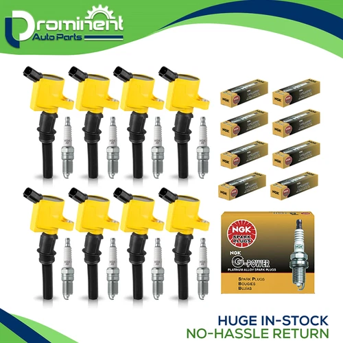8x Ignition Coil & 8x NGK Spark Plug for Ford Crown Victoria 4.6L V8 FD503