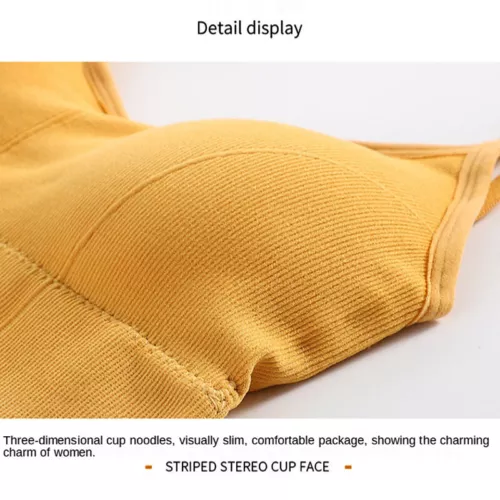 Women Strappy Sport Yoga Low U-Back Bralette Padded Bra Crop Top Cami Vest Tank - Bild 16 von 43