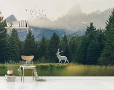 3D Forest Fawn 11835NA Wallpaper Wall Mural Removable Self-adhesive Fay