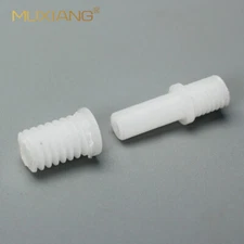 MUXIANG 2pcs Threaded Teflon Delrin Screw Tenon For Meerschaum Pipe Repair White