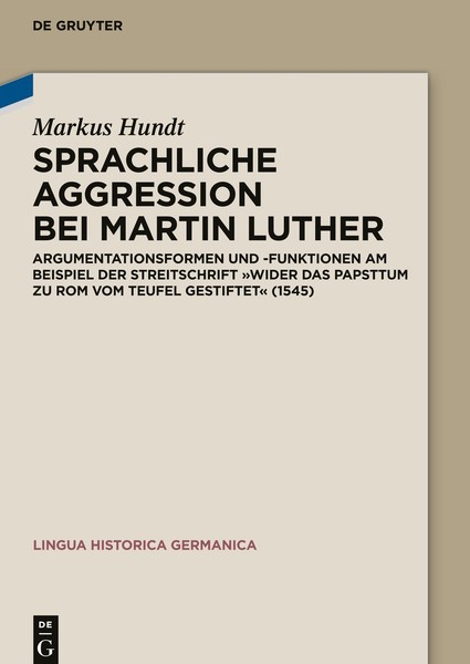 Sprachliche Aggression Bei Martin Luther Markus Hundt-image