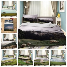 3D Sheep Grass Mountain Landscape Quilt Cover Duvet Cover Comforter set