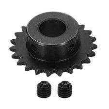 #25 Chain Roller Sprocket 15mm Bore 49.5mm OD, 23 Tooth with Set Screws