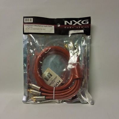 24k Gold PRO Stereo Video Audio Optical RCA Cable 1 Meter/3 Feet NXG Tech #6021 