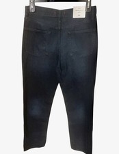 Zara Black Wide Leg Mid Rise Waist Jeans relaxed Fit ZW Collection Size 6 NWT