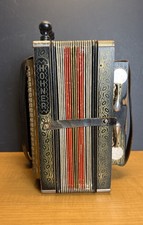 FISARMONICA DIATONICA VINTAGE HOHNER HA-114 2 CUCCHIAI BASSI 10 TASTI ALTI 4 STOP "G"