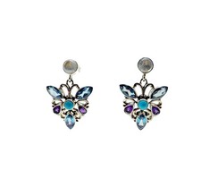Nicky Butler Butterfly Earrings Turquoise Aqu...