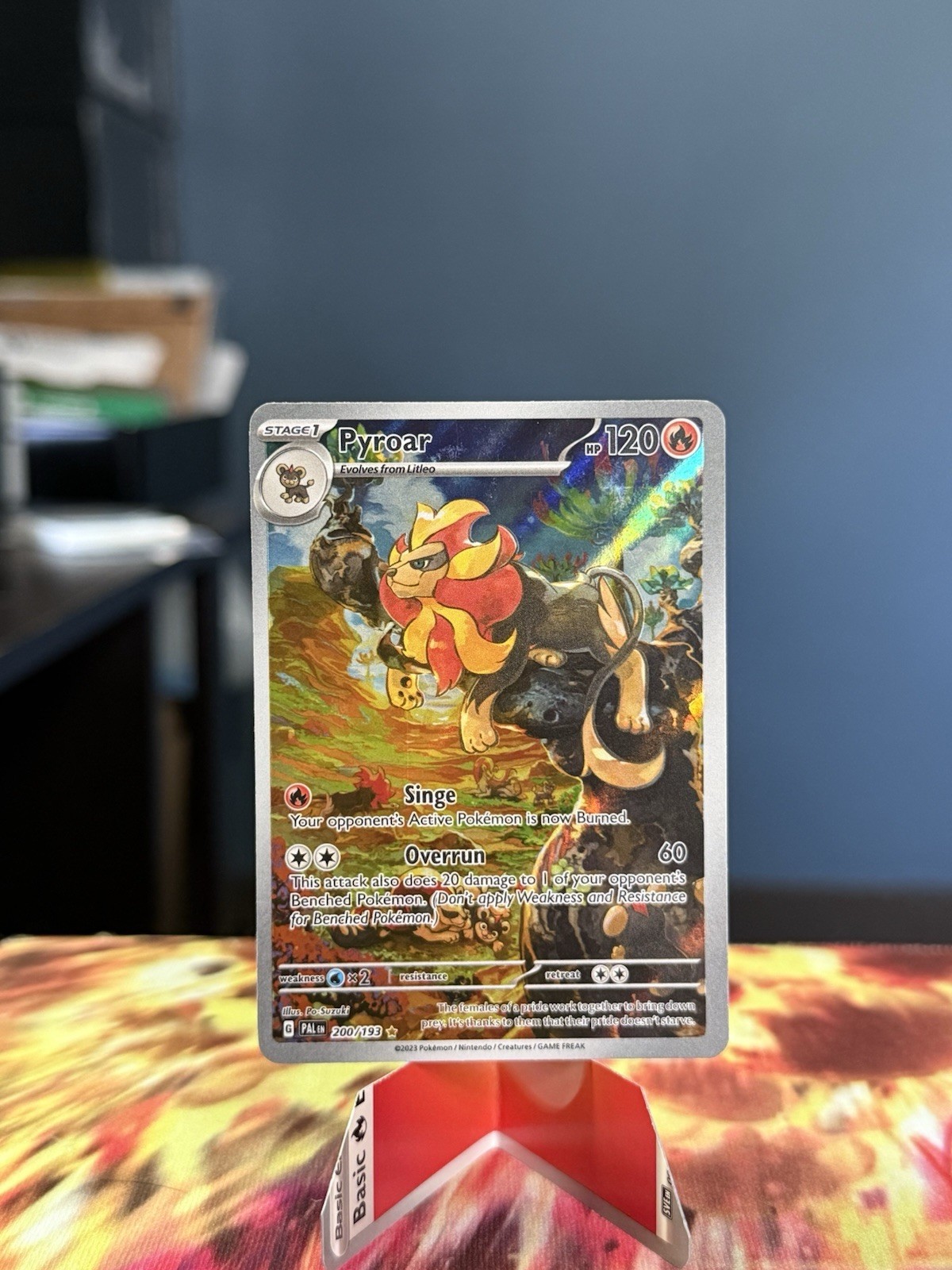 Pokémon TCG Pyroar Card Sv02: Paldea Evolved, Illustration Rare, 200/193