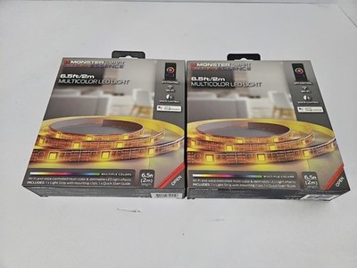 2 Pack Monster Smart Illuminessence 6.5ft Multicolor LED Light Strip App Control