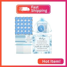 50 Sets Baby Shower Party Favors Including 50 Pcs Unscented Tealight Baby Shower