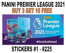 PANINI PREMIER LEAGUE 2021 STICKERS COLLECTION #1 - #225 ARSENAL - EVERTON