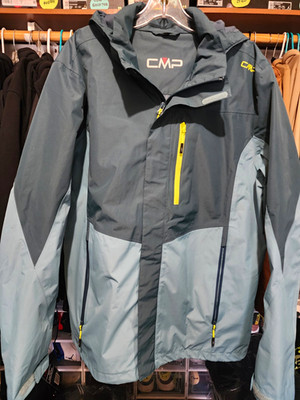 CMP Men's Blue/Yellow Colorblock Hooded Full Zip Jacket WP 10,000 Size 52