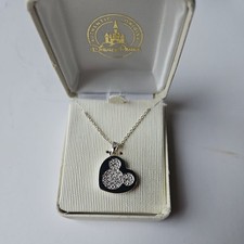 Disney Arribas  Pave Heart Necklace Mickey Mouse Made wit Crystals from Swarovski