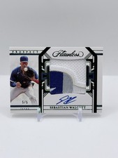 2024 Flawless Baseball Sebastian Walcott Patch Auto /5 Bookend