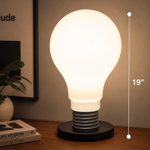 Vintage Giant Light Bulb Lamp Blow Mold Table Lamp Mid Century Modern TESTED