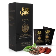 Reishi Mushroom Coffee – (1 Box of 30 Sachets) Black Coffee with Ganoderma Ex...