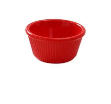 Yanco China NC-532RD Nu-Classic Red Melamine 5 oz. Fluted Ramekin - 6 Doz