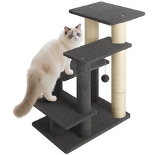 4-Step Pet Steps for Cats/Dogs, Cat Stairs with Sisal Scratching Post, Cat St...