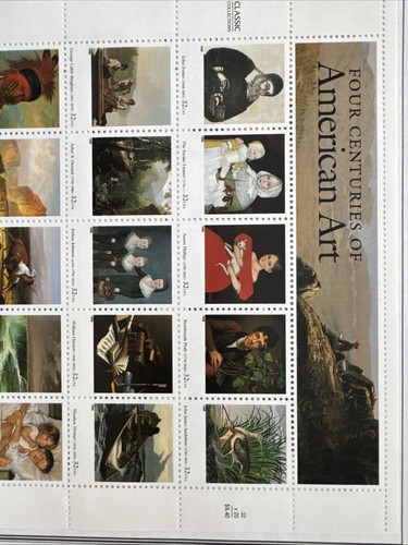 1998 Four Centuries Of American Art Sheet Of 20 $.32 Stamps, Mint - Picture 2 of 6