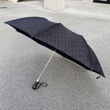 Dior Folding Umbrella , Christian Dior , USED , Black Oblique , logo , 36 x 5 cm